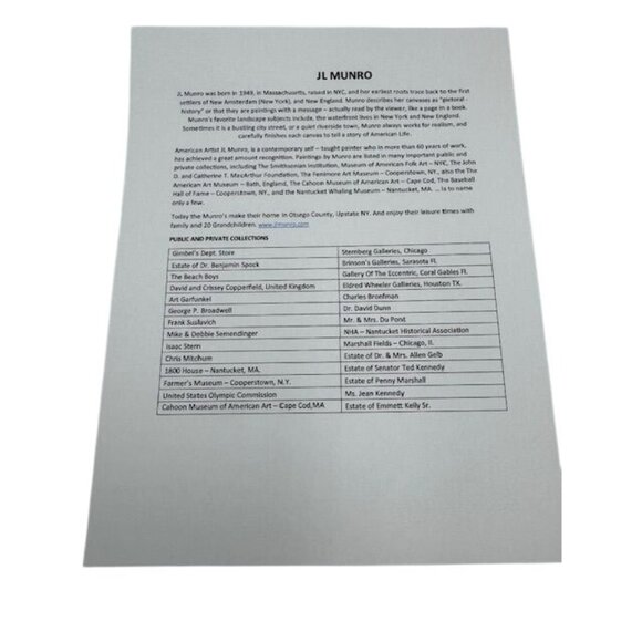 NWT Thanksgiving Feast In Winter Snow Art Print By J.L. Munro Signed & Numbered - Picture 9 of 9